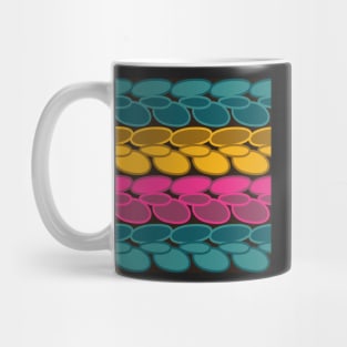 Pseudo crochet pattern with pink and teal Mug